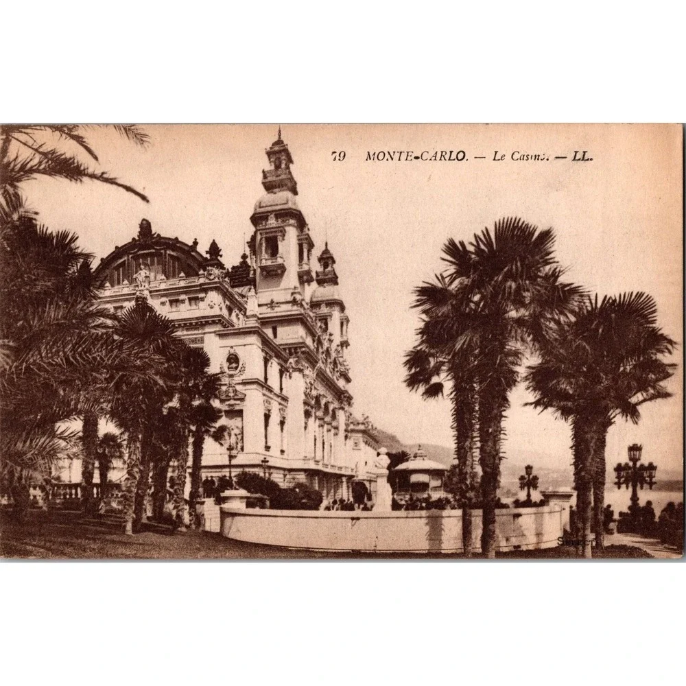 Vintage Monte-Carlo Casino France Postcard LL Series 79